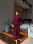 Asli Burgundy Dress
