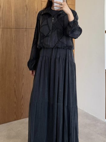 Lale Dress Set in Anthracite