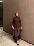 Yasemin Skirt Set in Coffee