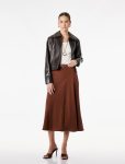 Standard Waist Midi Flared Skirt with Belt