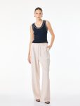 Modal Fabric Wide Leg Palazzo Pants with Drawstring Waist