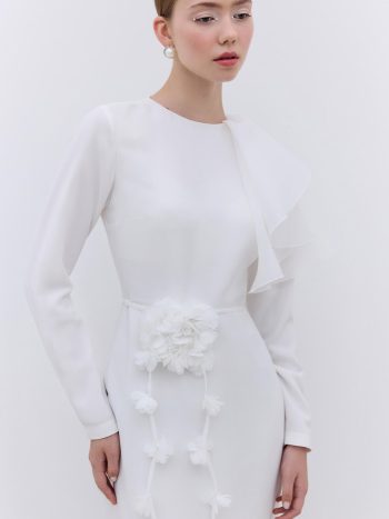 Laura Evening Dress Ecru