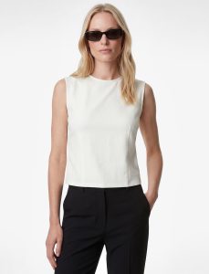 Slim Fit Cotton Sleeveless Scoop Neck Bodysuit