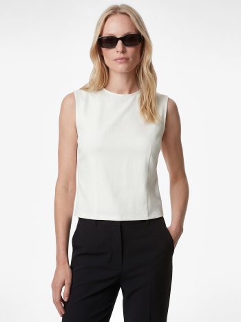 Slim Fit Cotton Sleeveless Scoop Neck Bodysuit