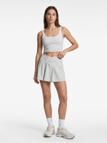 Comfort Fit Mini Skort with Belt Detail