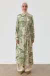 Belted Patterned Long Tunic - Khaki
