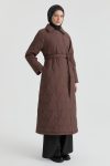 Shawl Collar Coat - Brown
