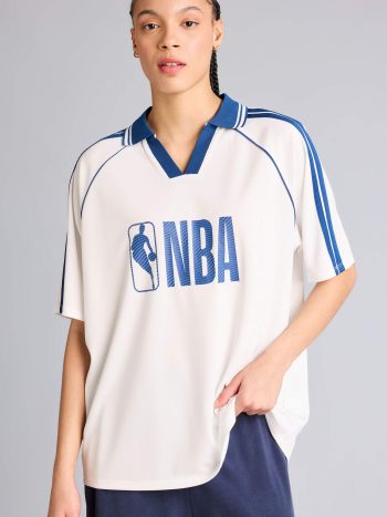 NBA Wordmark Oversıze Polo Yaka Tişört