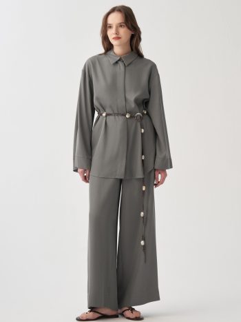 Antrasit-Rahat Pantolonlu Takım