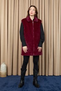 Women's Zippered Fleece Vest - 15238YLK - DAMSON