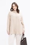 Beige-Embroidered Shirt Tunic