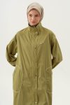 Piped Raincoat - Olive