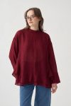 Burgundy Ruffle Detail Shirt