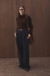 High-Waisted Blue Denim Wide-Leg Pants