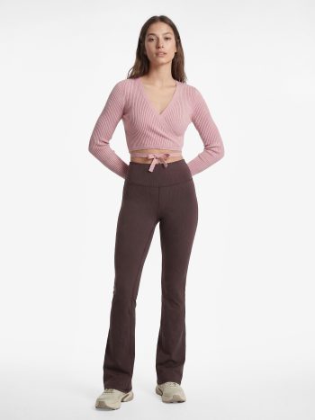 Yüksek Bel Slim Fit İspanyol Paça Spor Tayt