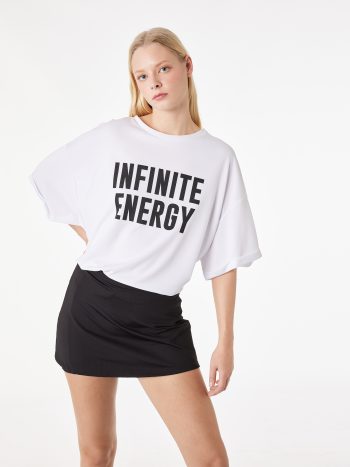 Half-Sleeve Bicycle Neck Printed Oversize Sport T-Shirt