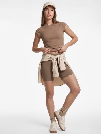 Rahat Kalıp Kolsuz Bisiklet Yaka Spor Tişört