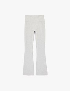 Slim Fit Yüksek Bel İspanyol Paça Spor Tayt
