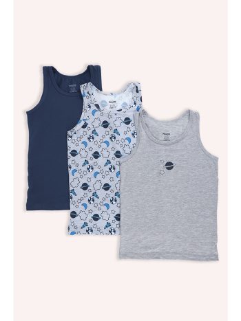Mixed Boys' Space Pattern 3-Pack Tank Top Set