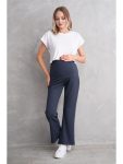 Gray Smoke Maternity and Postpartum Spanish Flare Adjustable Waist Modal Fabric Sweatpants