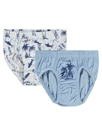 Boys 2-Pack Briefs Set for Ages 2-10, Blue