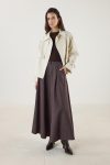 Cream Short Trench Coat with Belt and Pockets