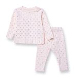 For My Baby Girls' Baby Sweatshirt - Leggings Set with Polka Dot Print