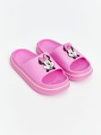 Fuchsia Minnie Mouse Print Girls' Beach Flip-Flops