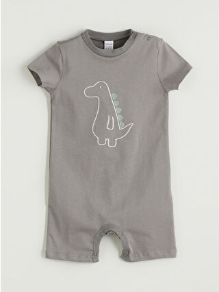 Gray Bicycle Collar Men's Baby Jersey Romper