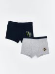 Dark Blue Fenerbahçe Printed Boys' Boxer Set of 2