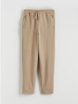 Beige Elastic Waist Boys' Sweatpants
