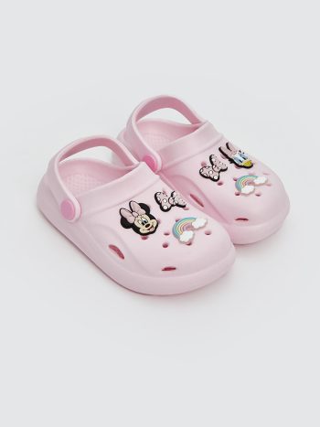 Pink Minnie Mouse Print Girl's Baby Beach Sandals
