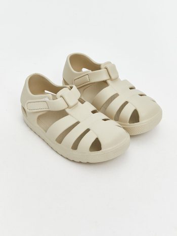 Beige Hook-and-Loop Boys' Baby Beach Sandals