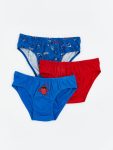 Blue Printed Boys' Briefs 3-Pack