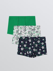 Navy Blue Printed Boys' Boxer 3-Pack