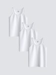 White Bicycle Neckline Boys' Tank Top 3-Pack
