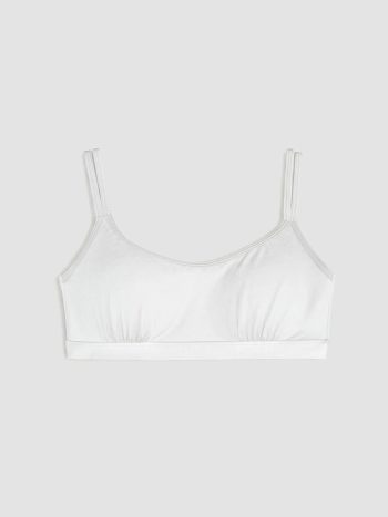 White Spaghetti Strap Girls' Bustier