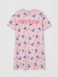 Pink Stitch Print Girls' Nightgown