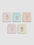 5-Pack Pink Printed Girls' Panties
