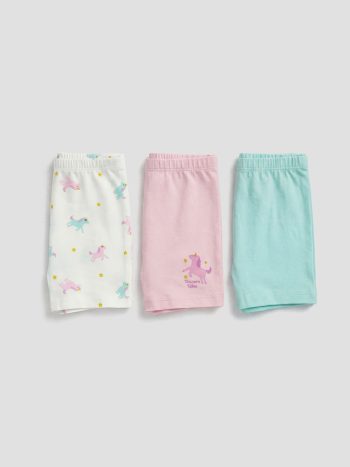 Ecru Printed Girls' Boxer Set of 3
