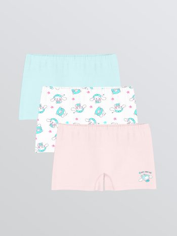 Beyaz Cinnamoroll Baskılı Kız Çocuk Boxer 3'lü