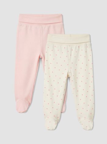 Ecru Baby Girl Pants 2-Pack