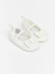 White Patterned Pre-Walking Shoes for Baby Girls