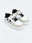 Beige Mickey Mouse Printed Boys' Baby Sneakers