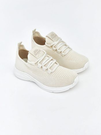 Beige Suede Detailed Girls' Sports Shoes