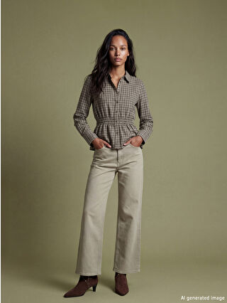 Green Wideleg Women's Jeans