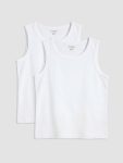 White Bicycle Neckline Boys' Tank Top 2-Pack