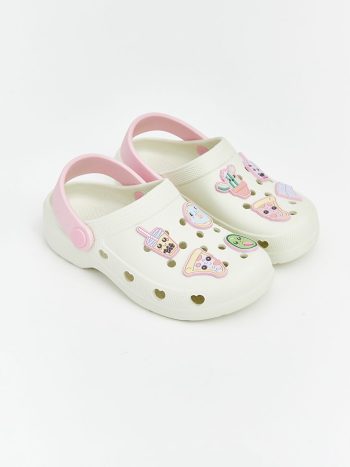 Ecru Ice Cream Print Girl Baby Beach Sandals