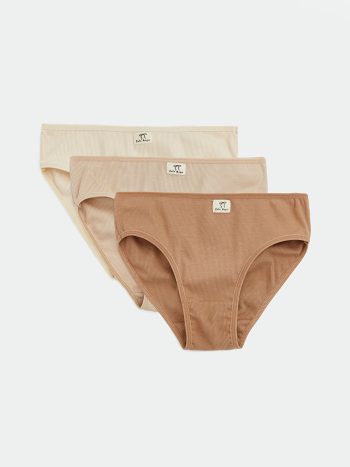 Beige Girls' Panties 3-Pack