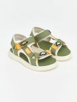 Olive Dinosaur Print Boys' Baby Sandals